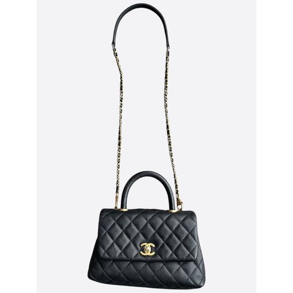Chanel Black Caviar Quilted Small Top Handle Bag - Picture 2 of 8